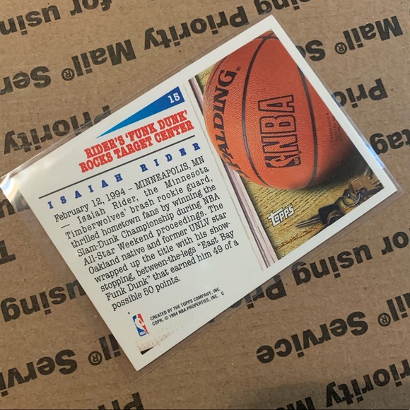 Isaiah Rider ‘94 Topps Card - Picture 6 of 8